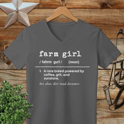 Farm Girl Definition V-neck