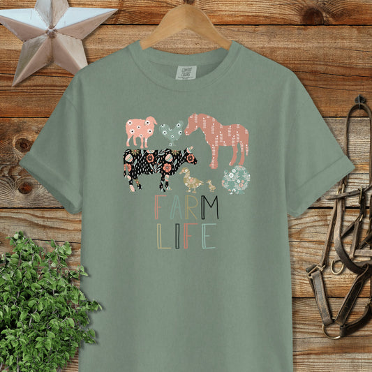 Farm Life Pattern Signature Tee