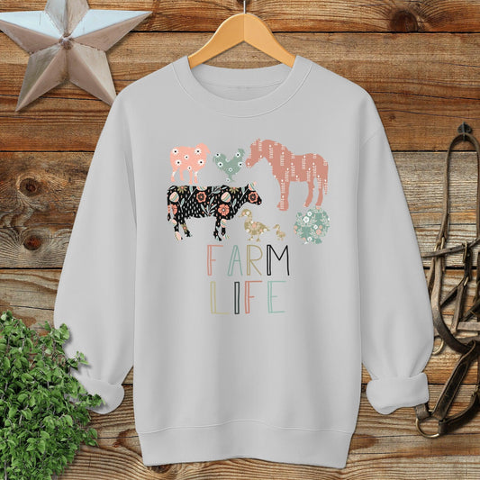 Farm Life Pattern Sweatshirt