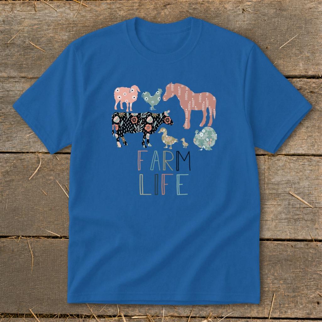 Farm Life Pattern Youth Tee