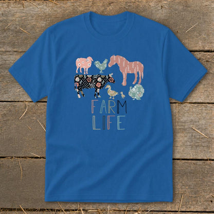 Farm Life Pattern Youth Tee