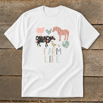 Farm Life Pattern Youth Tee