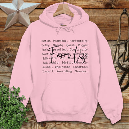 Farm Life Words Hoodie