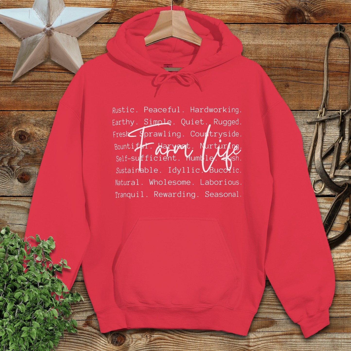 Farm Life Words Hoodie