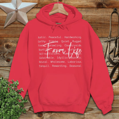 Farm Life Words Hoodie