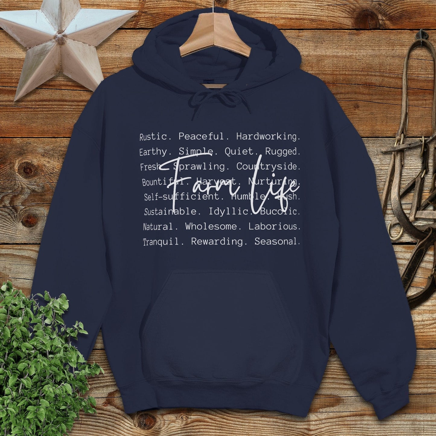 Farm Life Words Hoodie