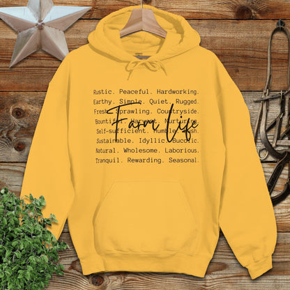 Farm Life Words Hoodie