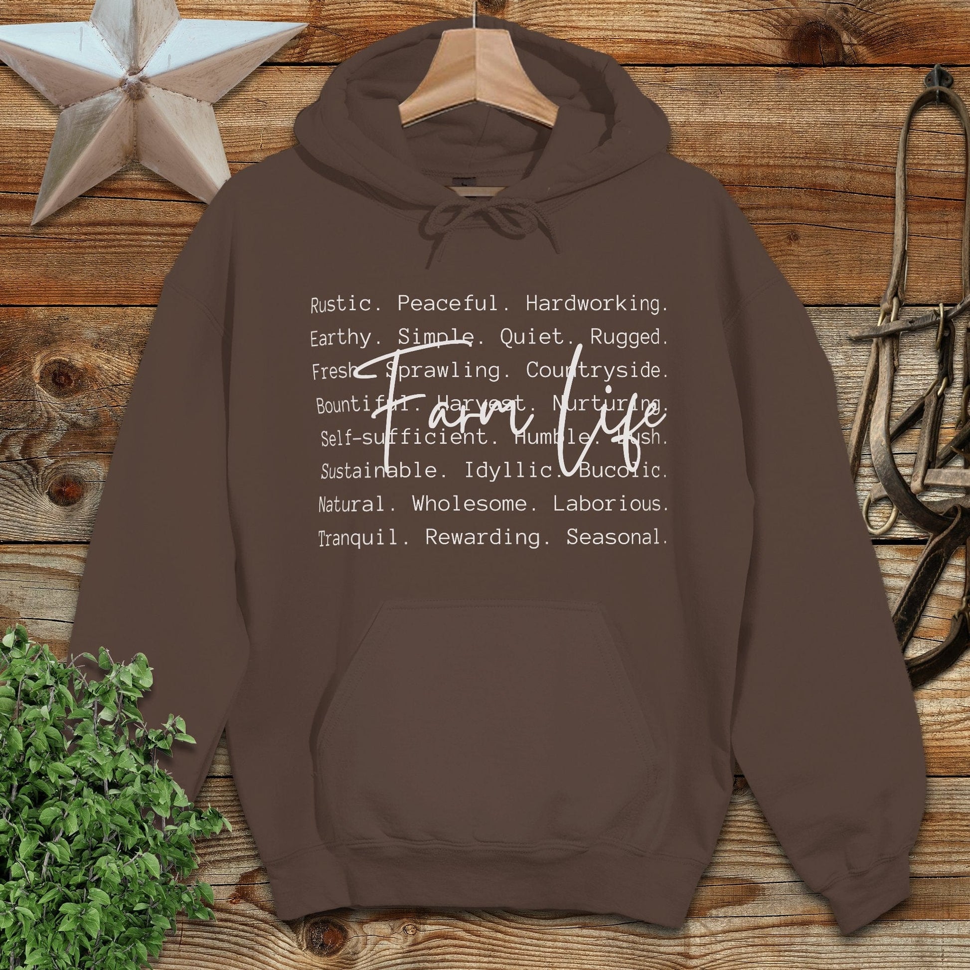 Farm Life Words Hoodie