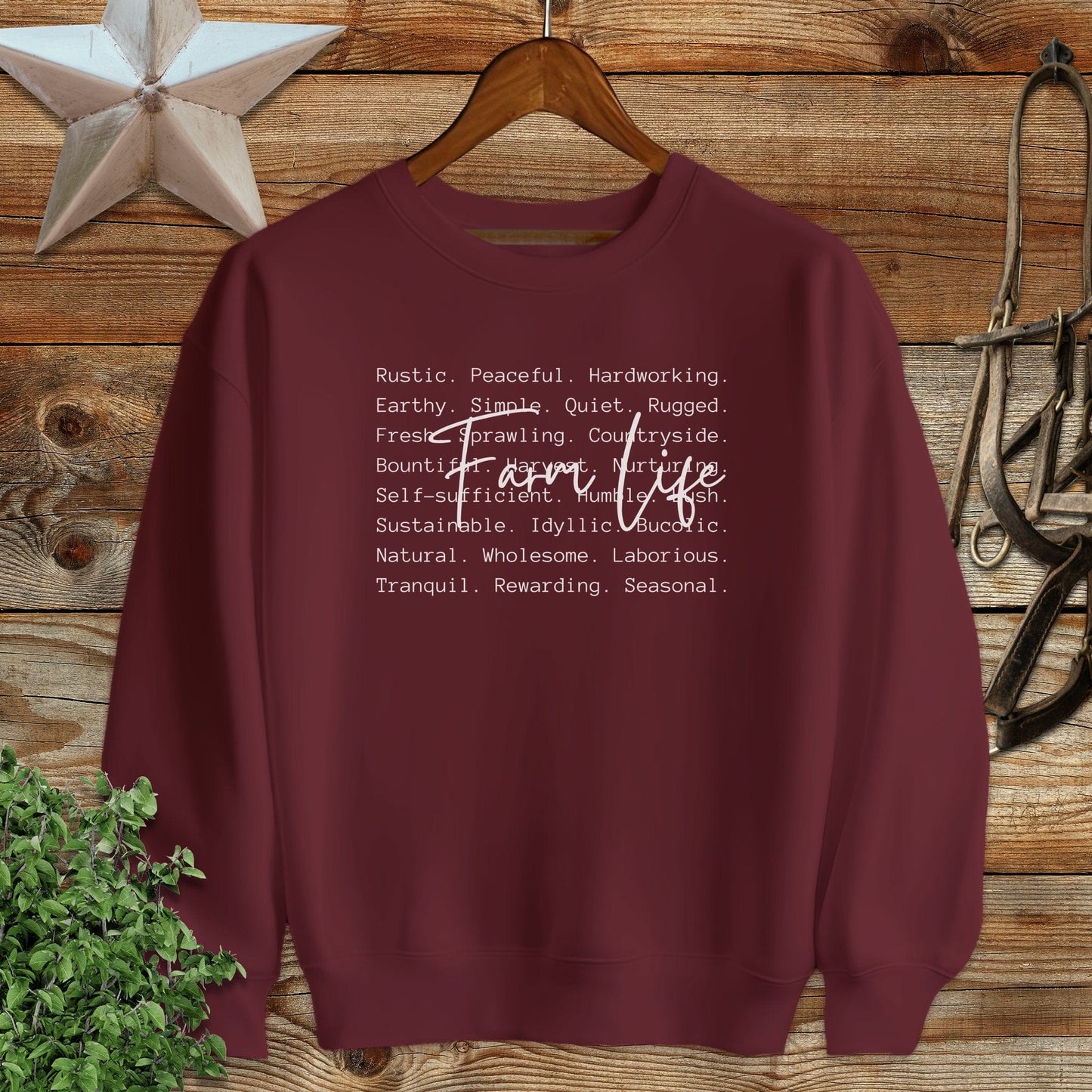 Farm Life Words Sweatshirt