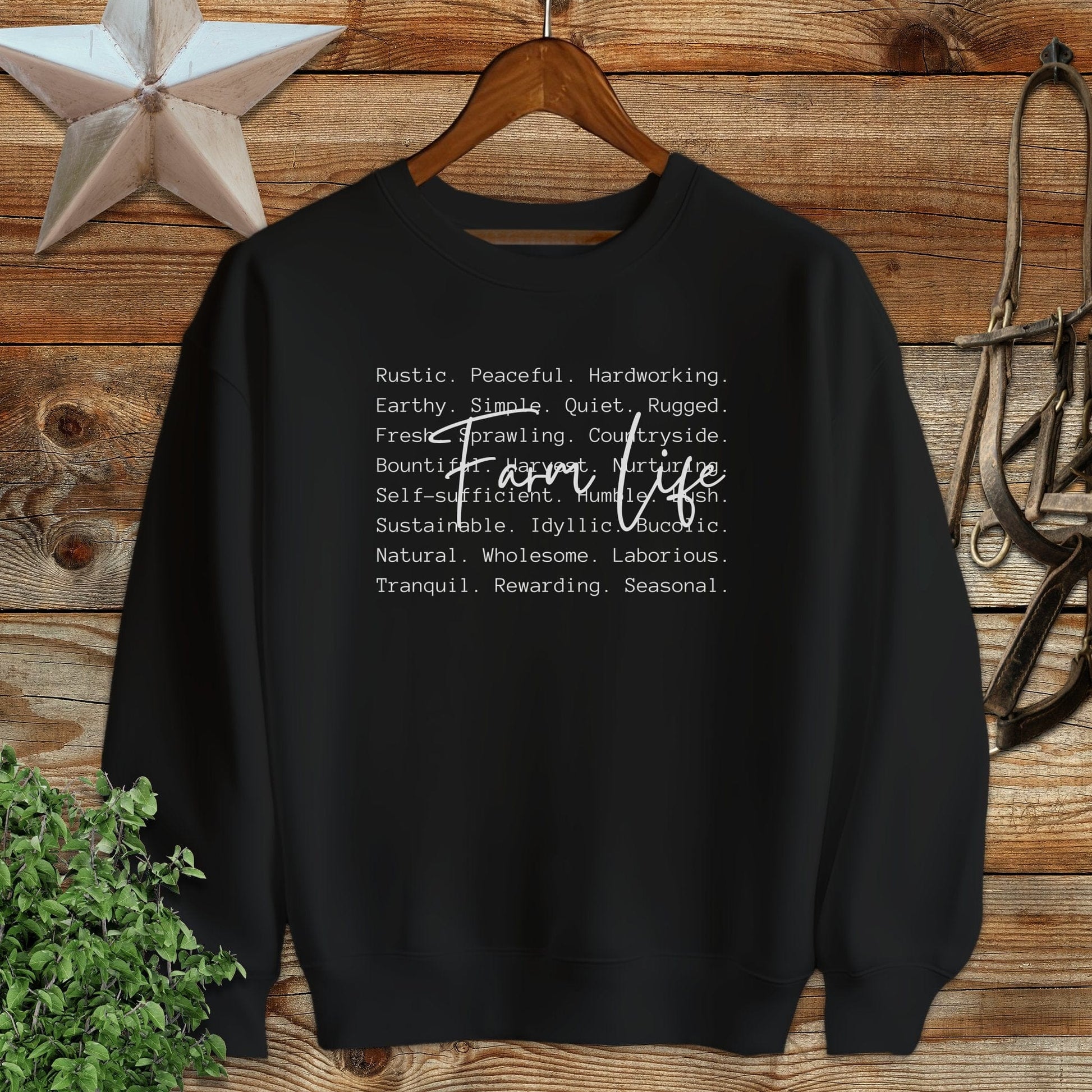 Farm Life Words Sweatshirt