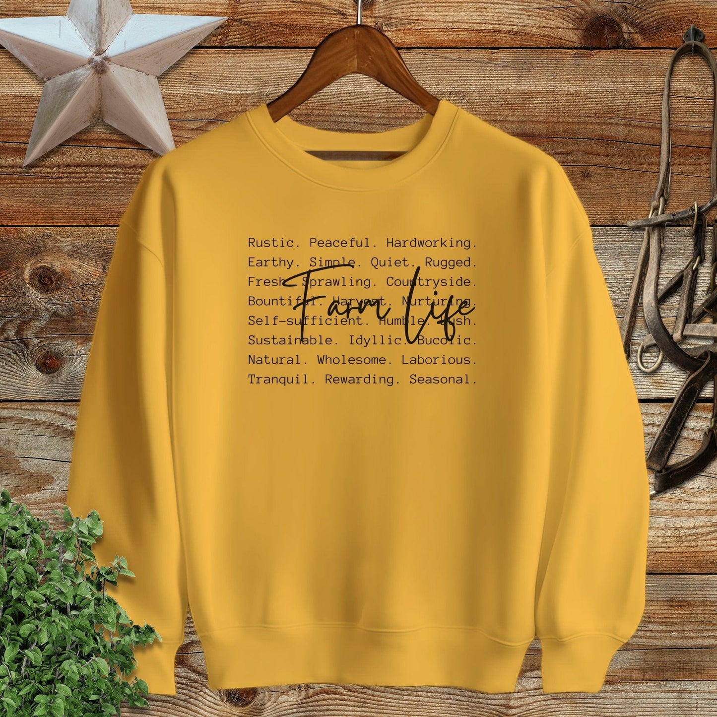 Farm Life Words Sweatshirt