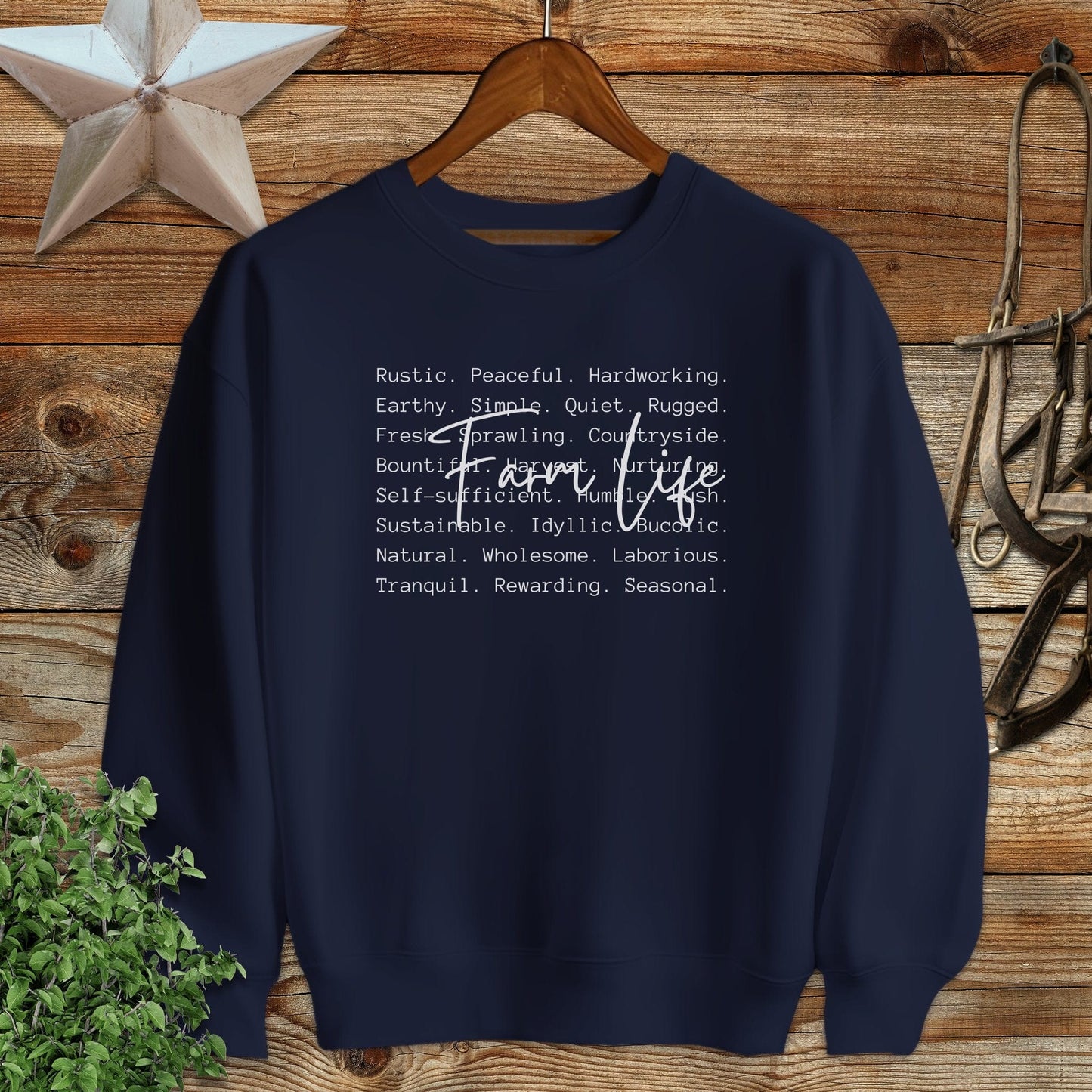 Farm Life Words Sweatshirt