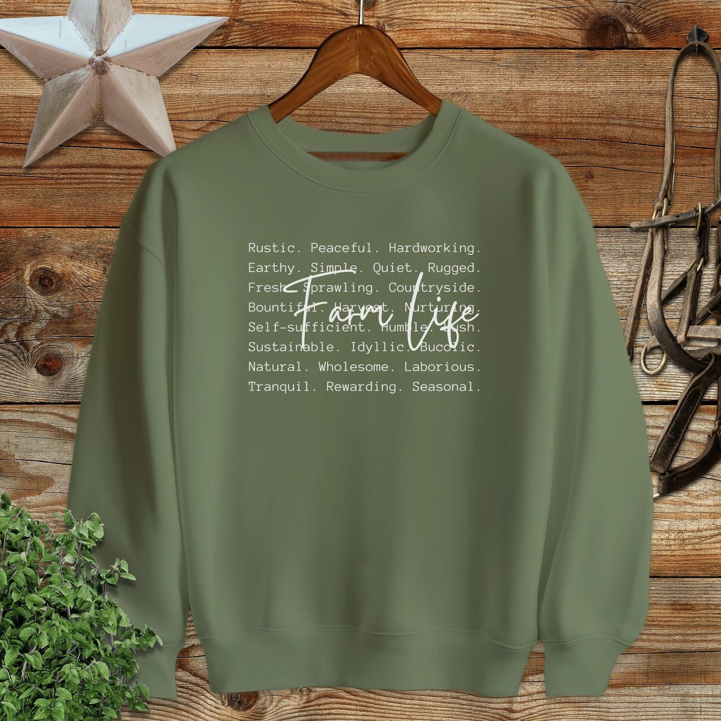 Farm Life Words Sweatshirt