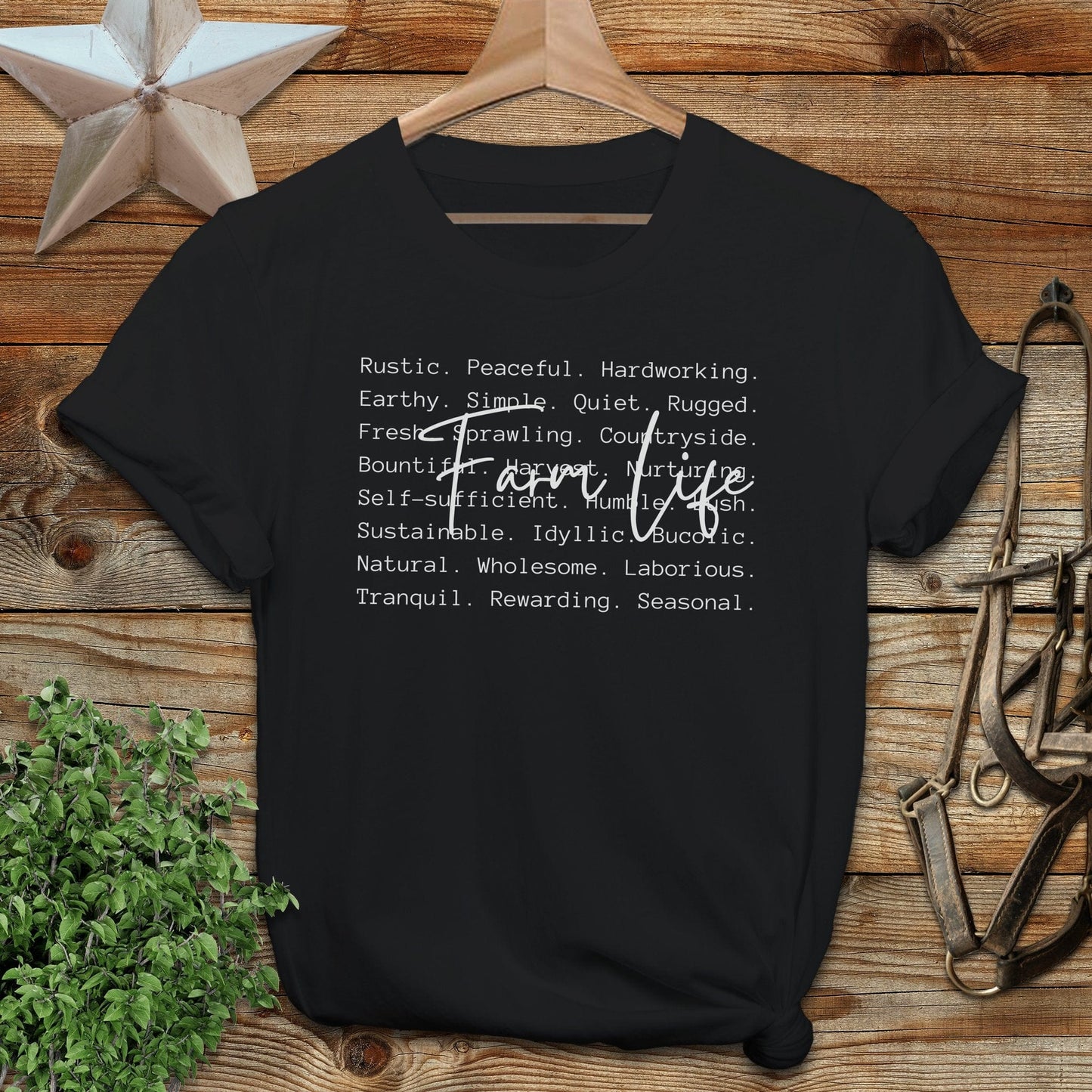 Farm Life Words T-shirt