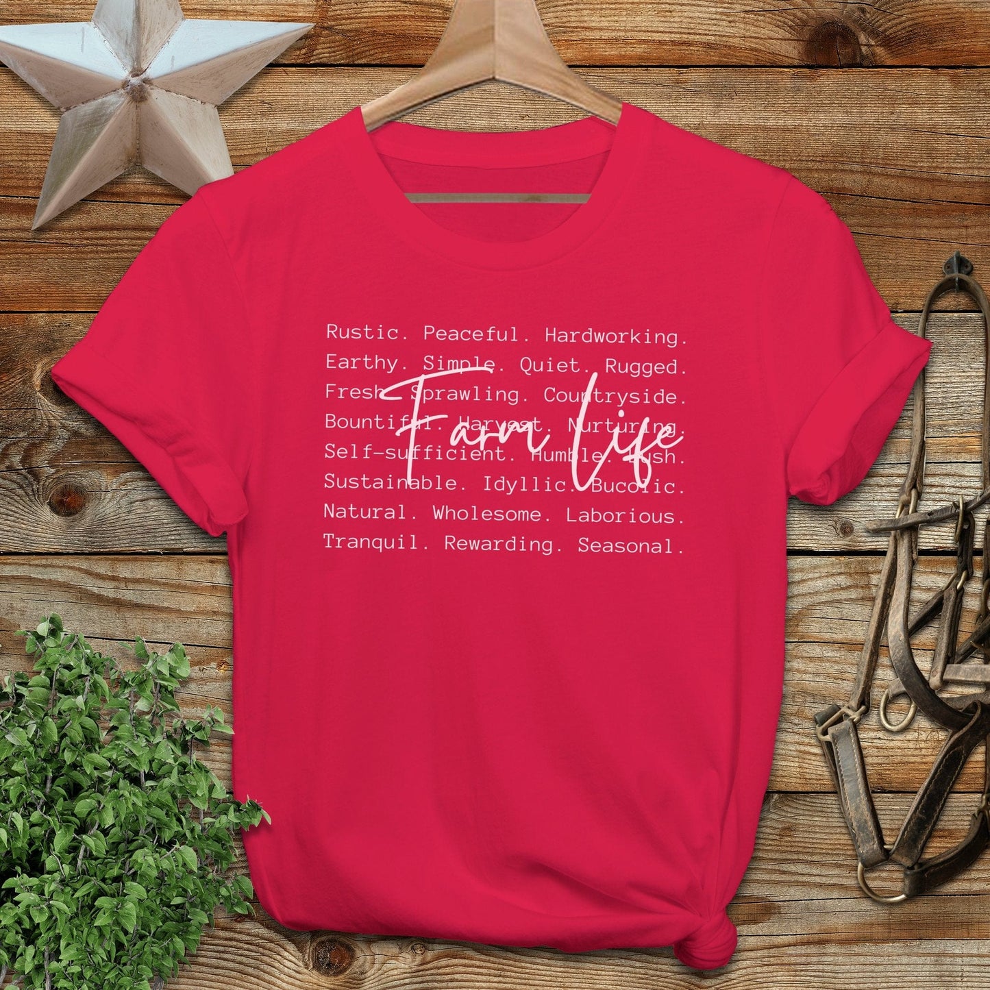 Farm Life Words T-shirt