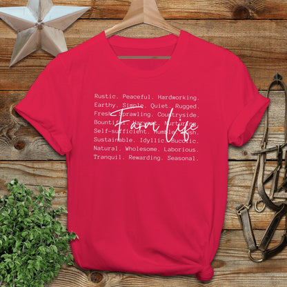 Farm Life Words T-shirt