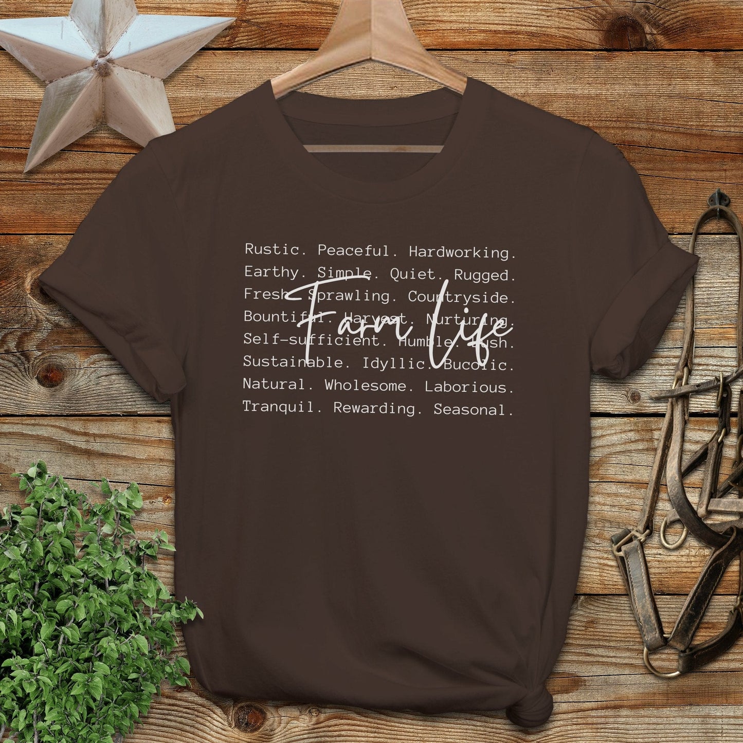 Farm Life Words T-shirt