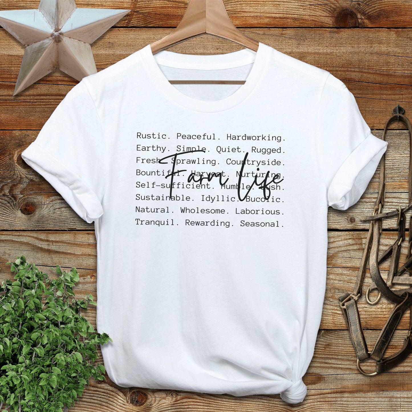 Farm Life Words T-shirt