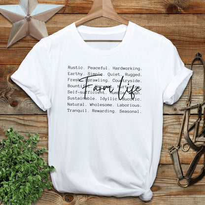 Farm Life Words T-shirt