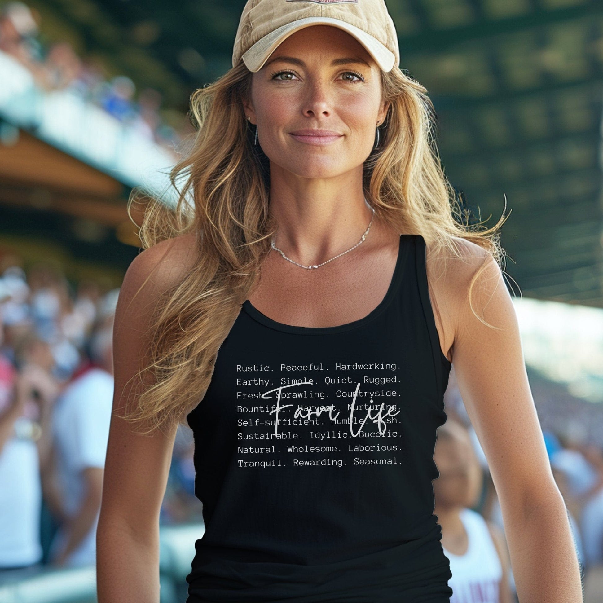 Farm Life Words Tank Top