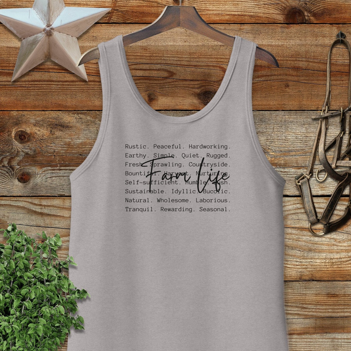 Farm Life Words Tank Top