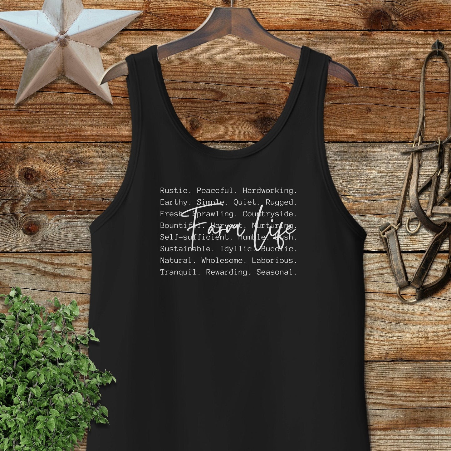 Farm Life Words Tank Top
