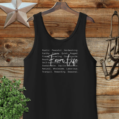 Farm Life Words Tank Top