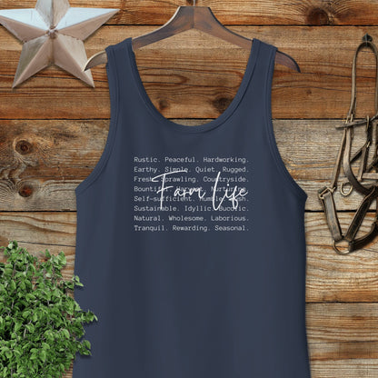 Farm Life Words Tank Top