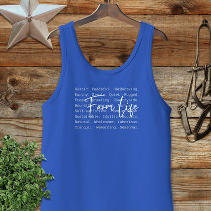 Farm Life Words Tank Top
