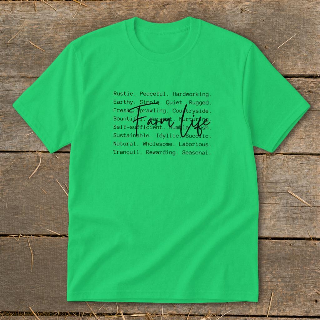 Farm Life Words Youth Tee