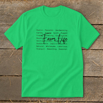 Farm Life Words Youth Tee
