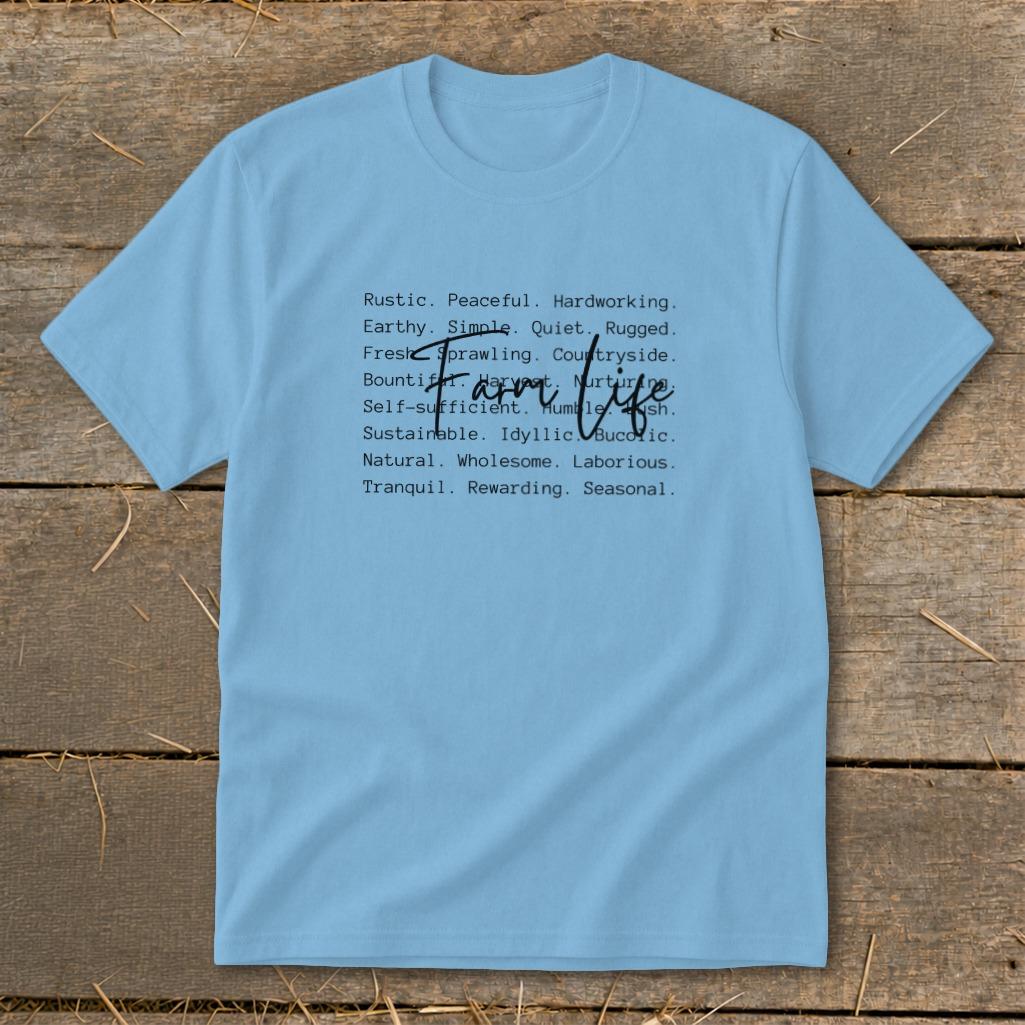 Farm Life Words Youth Tee