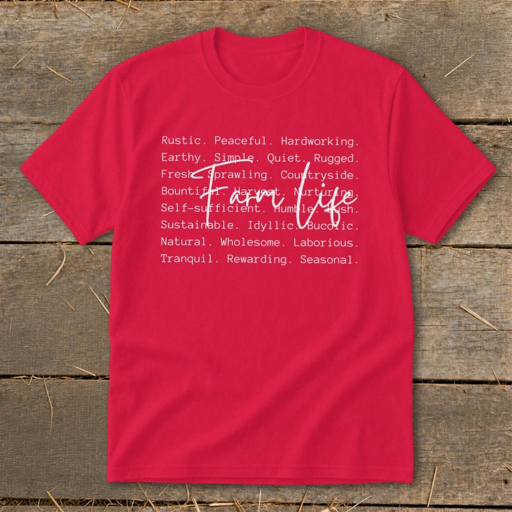 Farm Life Words Youth Tee
