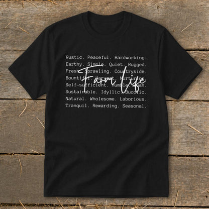 Farm Life Words Youth Tee