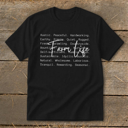 Farm Life Words Youth Tee