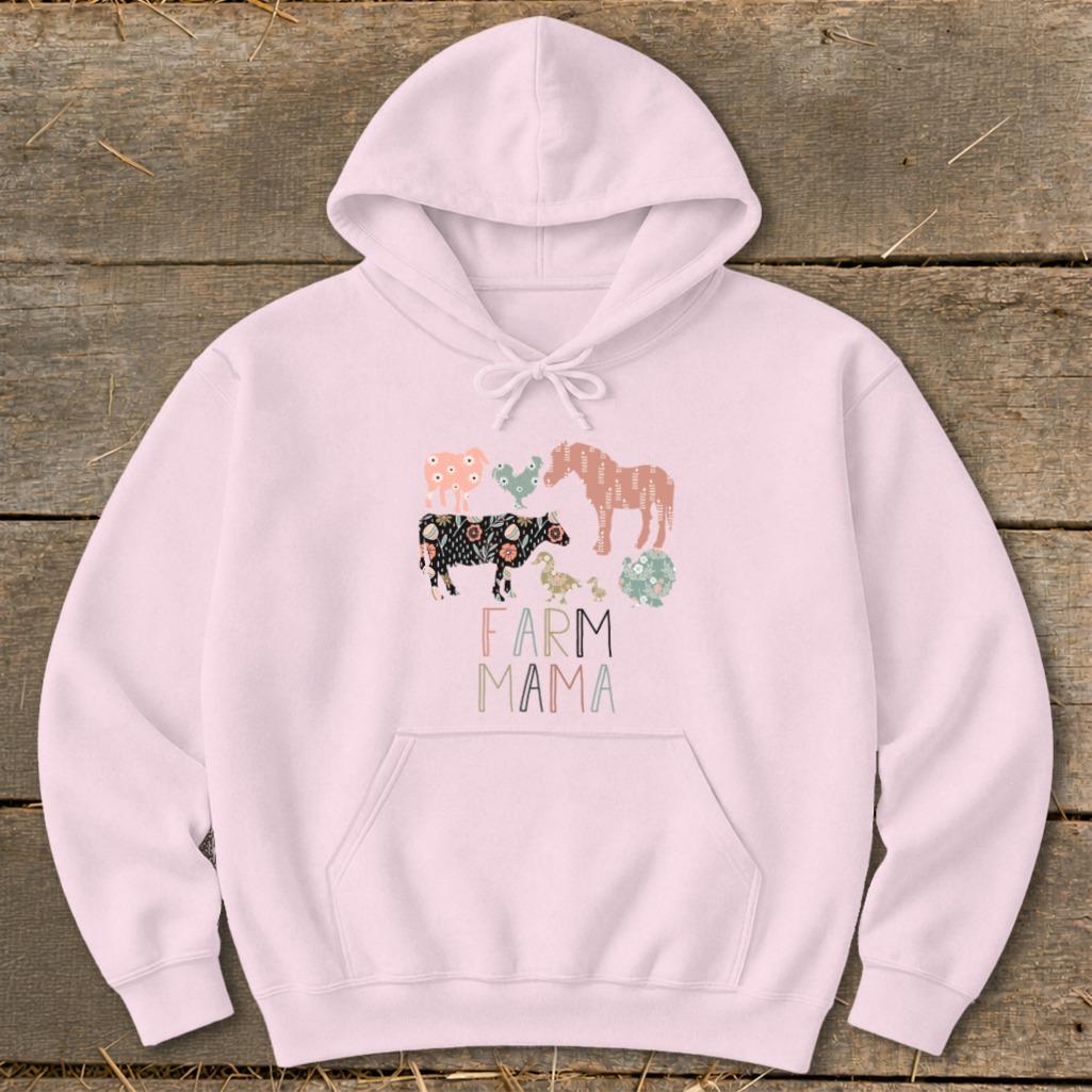 Farm Mama Pattern Hoodie