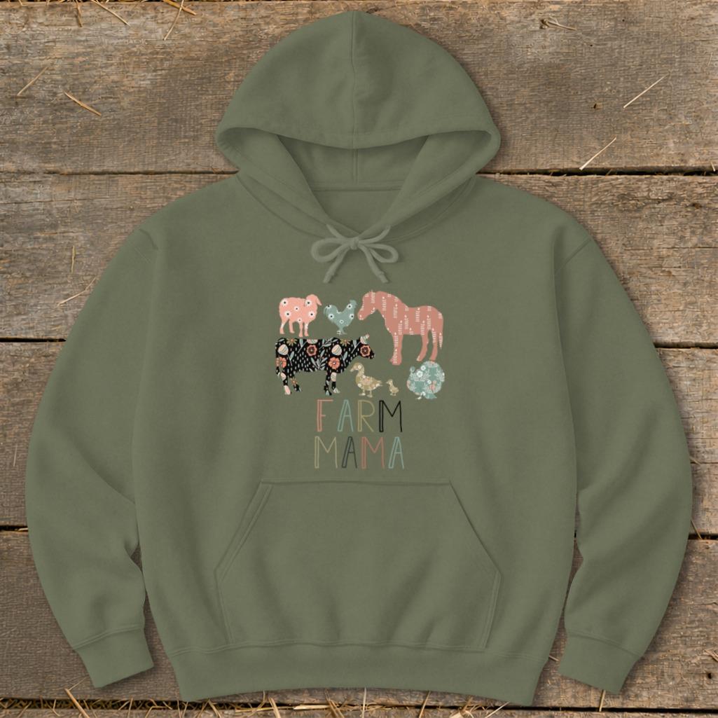 Farm Mama Pattern Hoodie