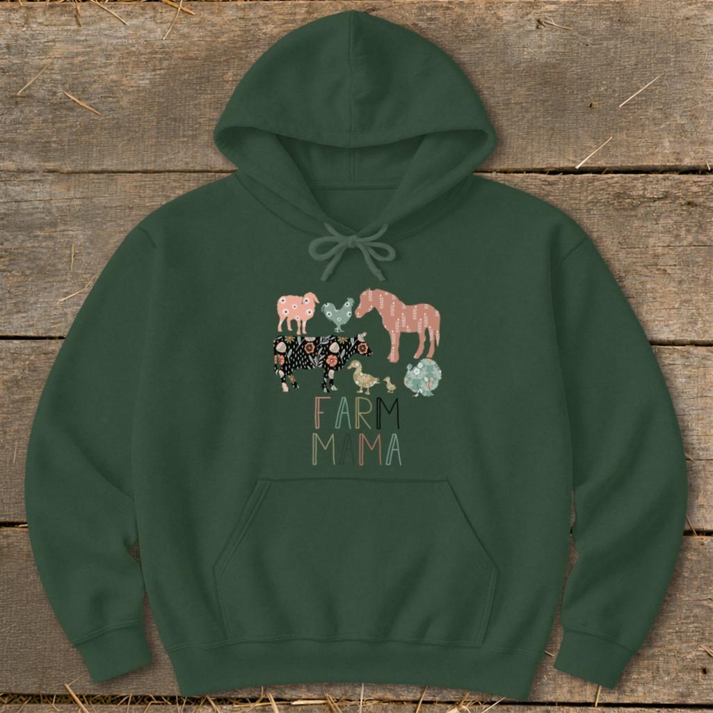 Farm Mama Pattern Hoodie