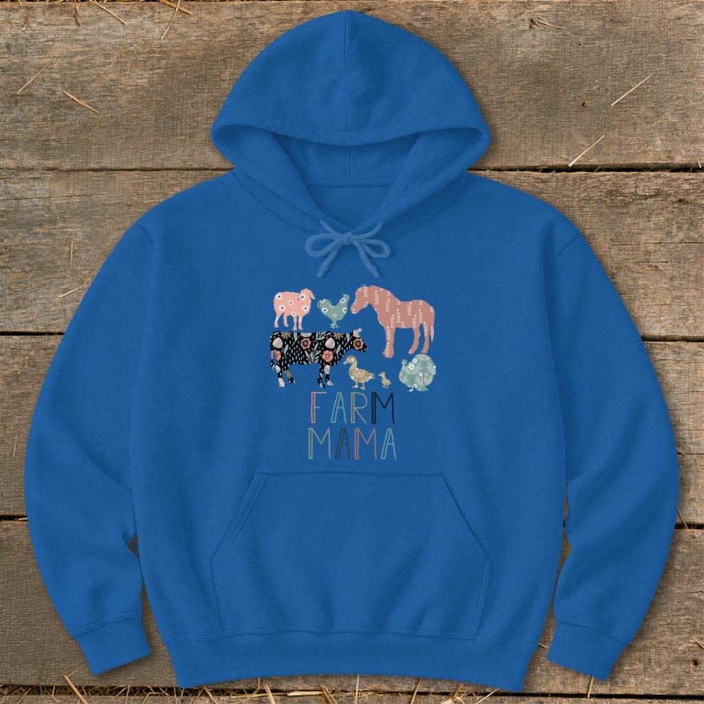 Farm Mama Pattern Hoodie