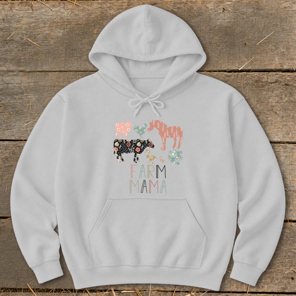Farm Mama Pattern Hoodie