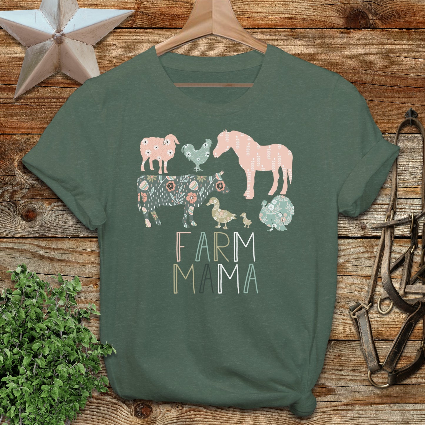 Farm Mama Pattern Softstyle Tee