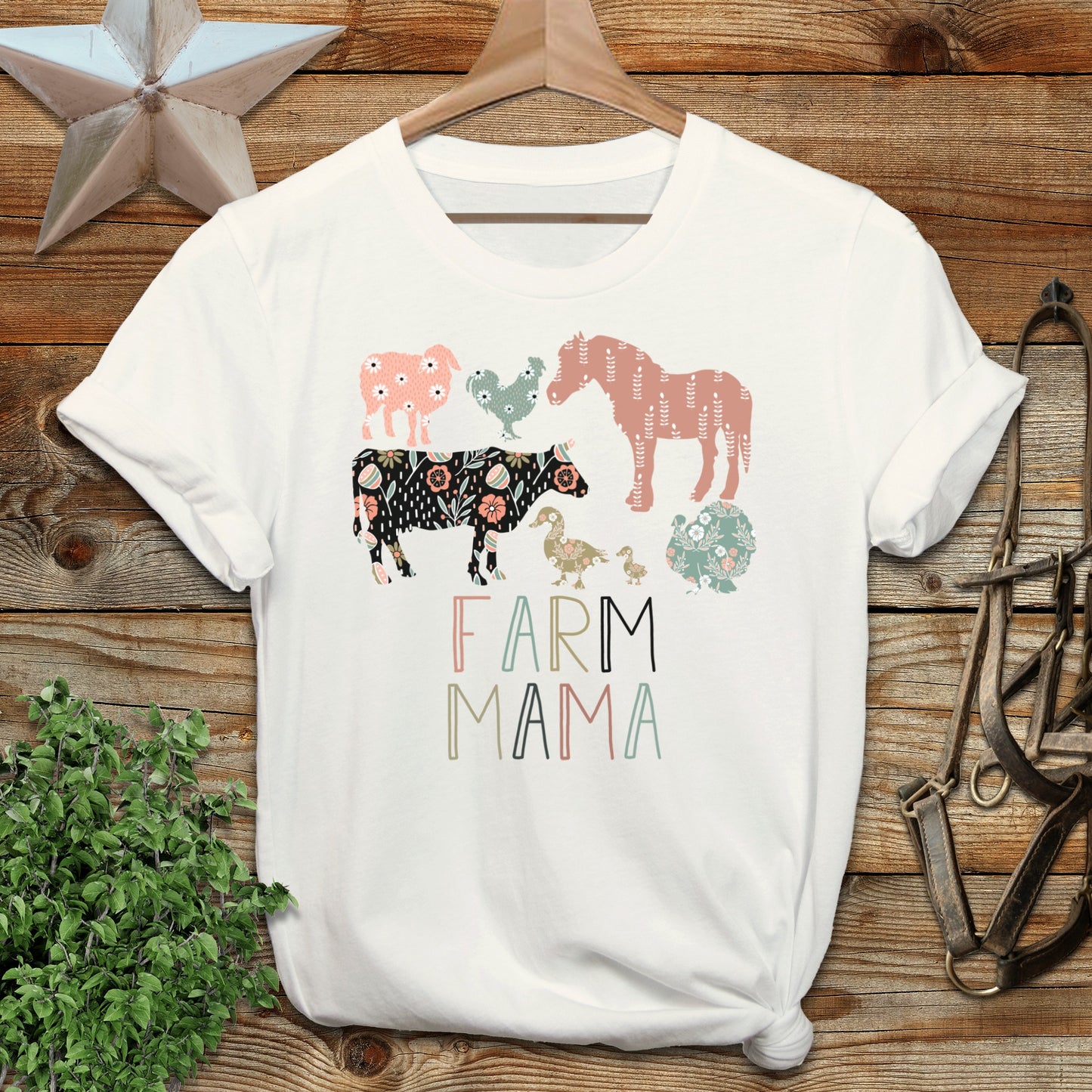 Farm Mama Pattern Softstyle Tee