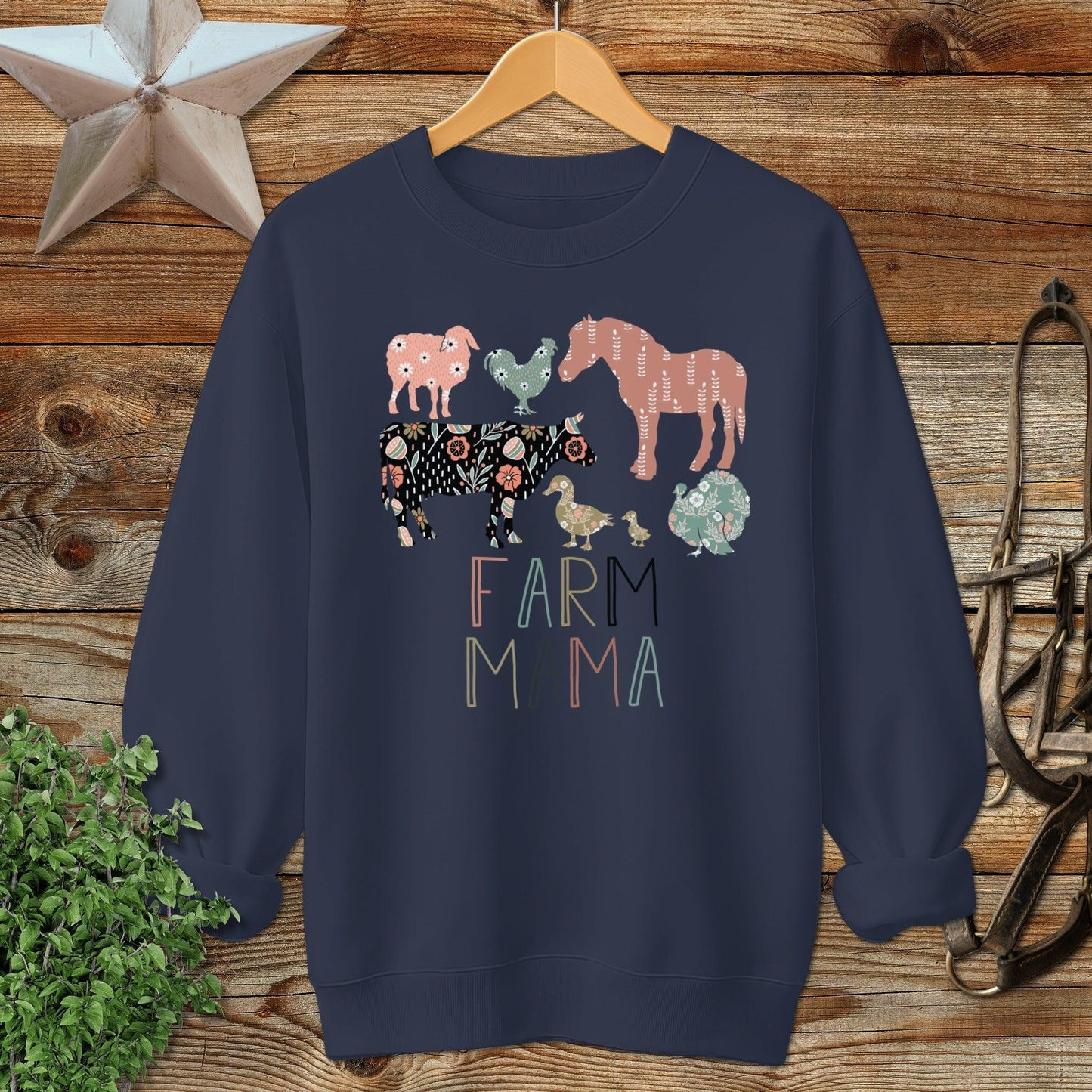 Farm Mama Pattern Sweatshirt