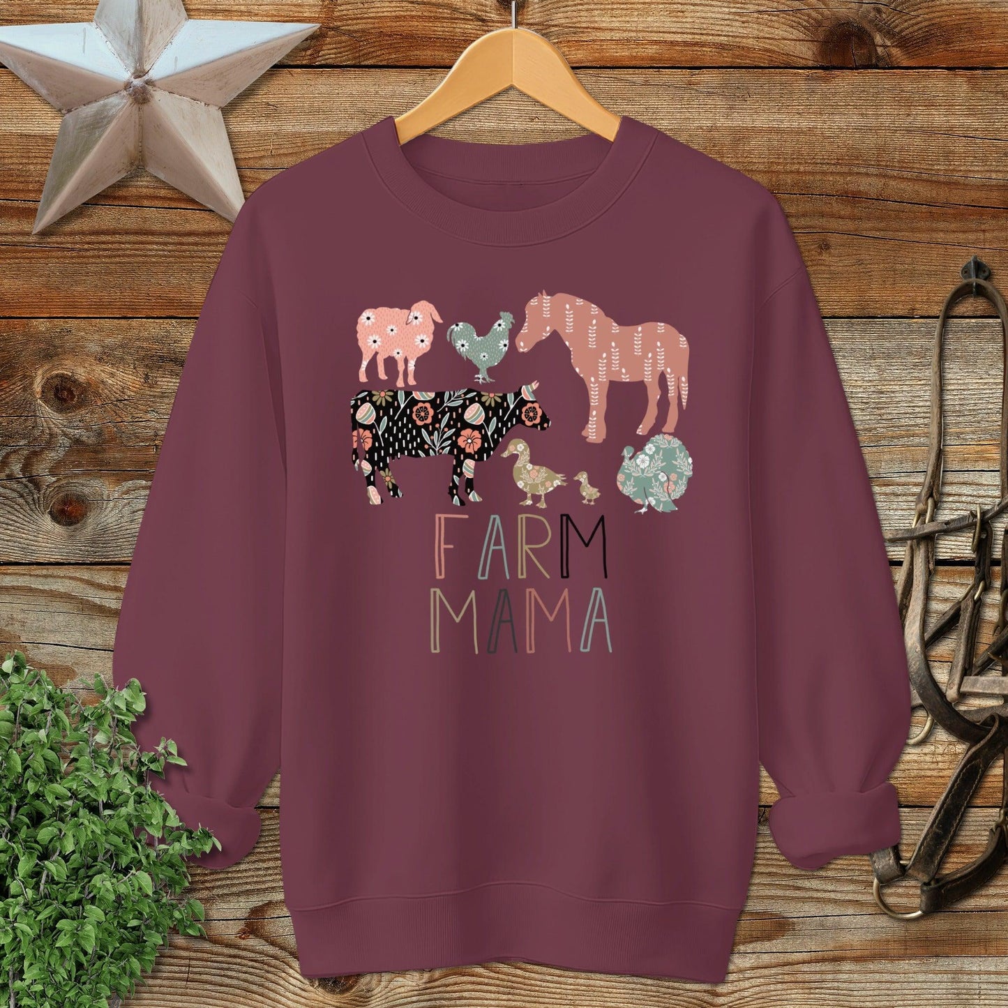 Farm Mama Pattern Sweatshirt