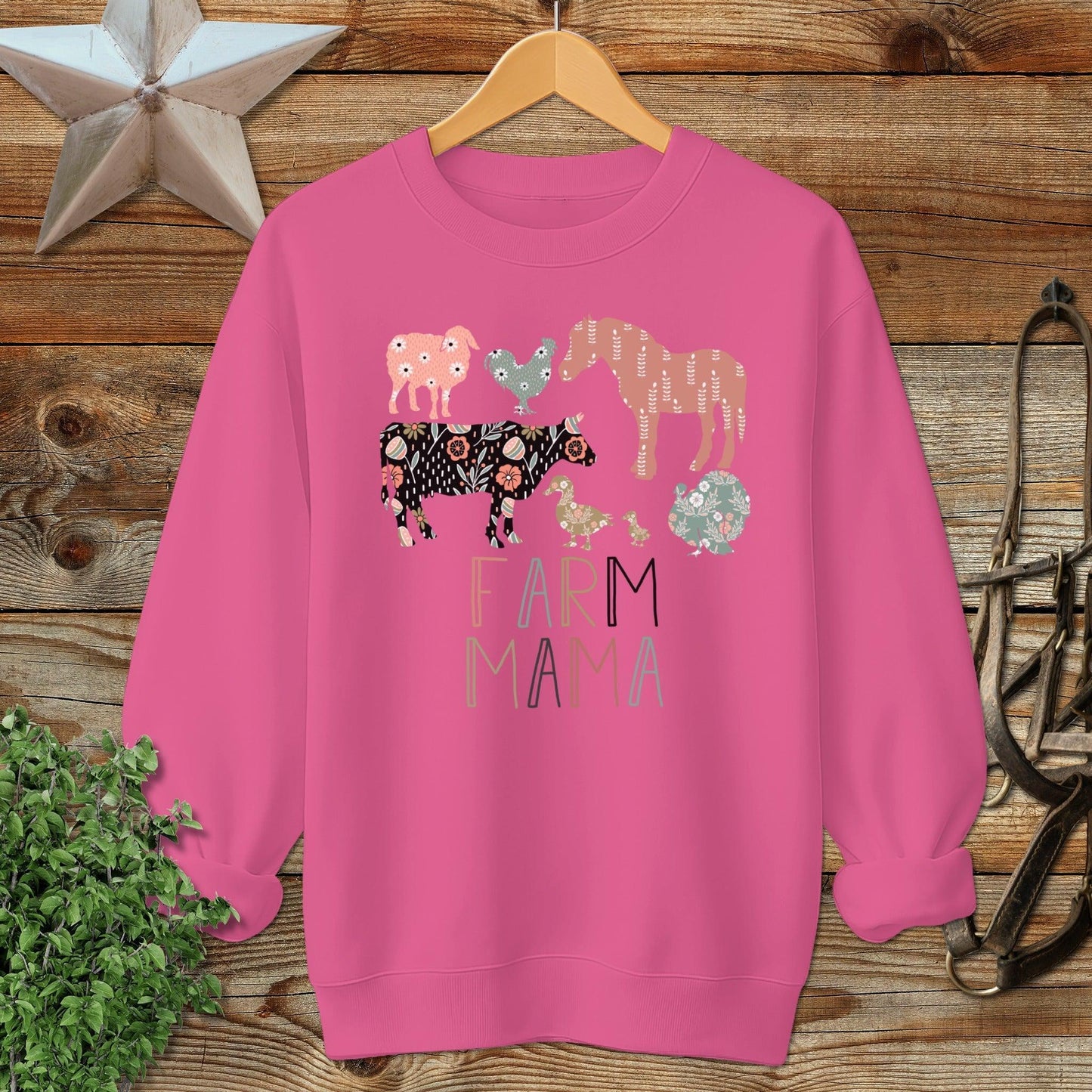 Farm Mama Pattern Sweatshirt