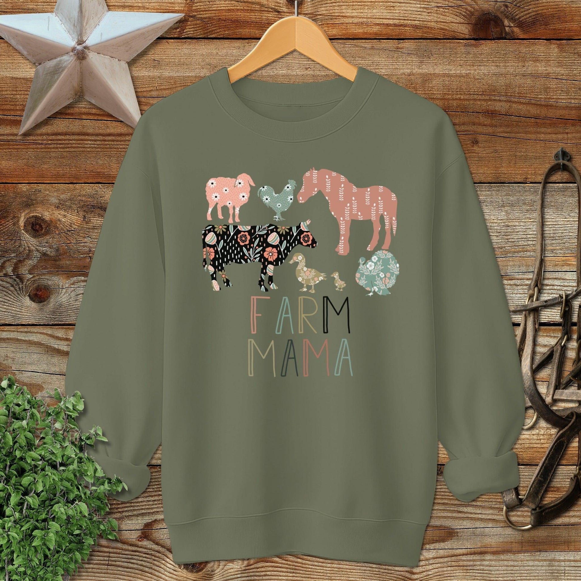 Farm Mama Pattern Sweatshirt