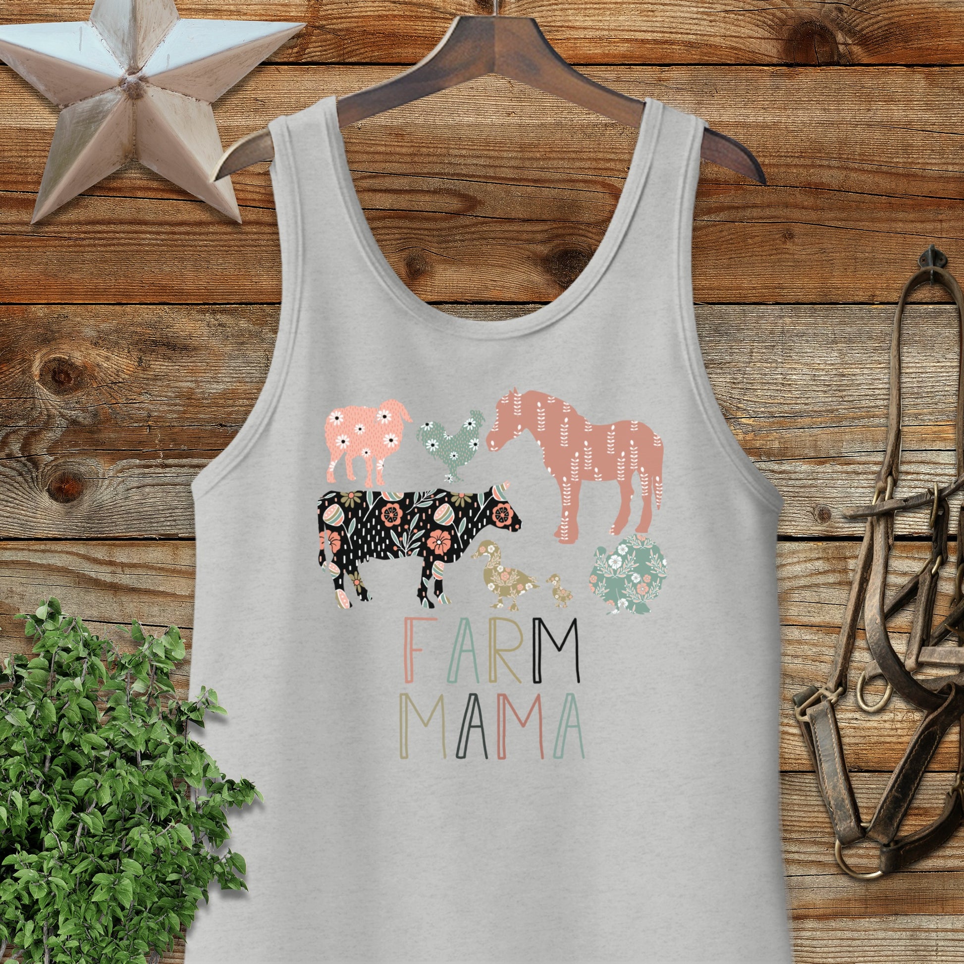 Farm Mama Pattern Tank Top