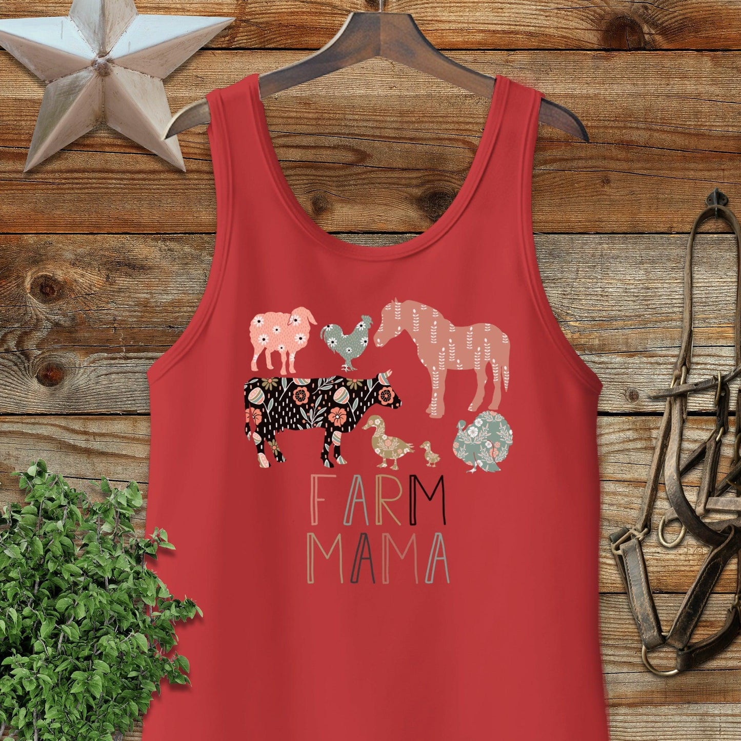 Farm Mama Pattern Tank Top