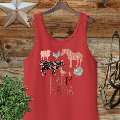 Farm Mama Pattern Tank Top
