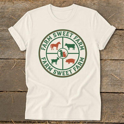 Farm Sweet Farm Animals Softstyle Tee